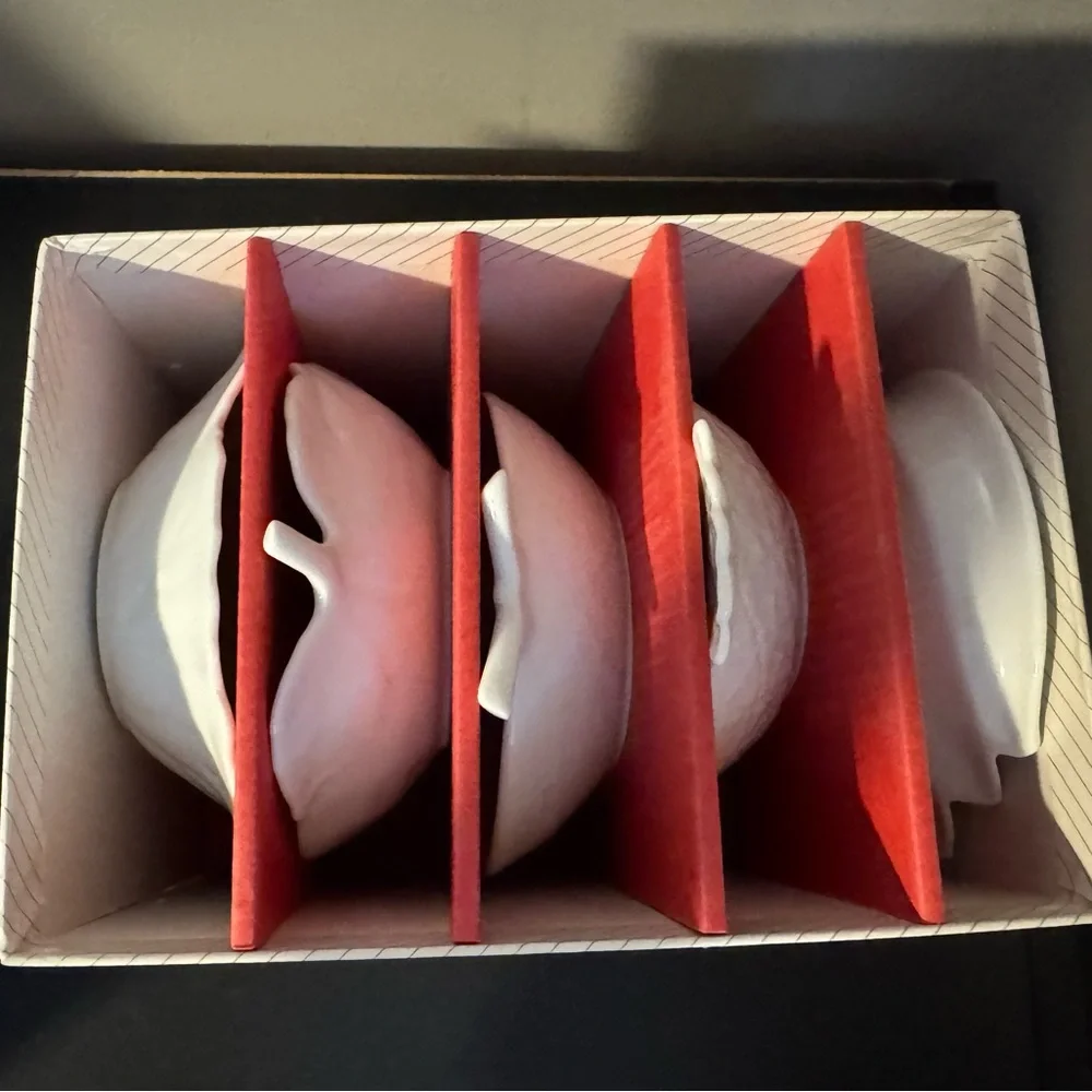 Vintage Shoei China White Ceramic Fruit Serving Dishes - Set of 6